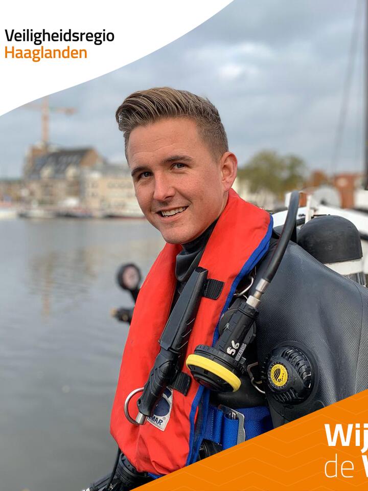 Portretfoto van duiker Bart