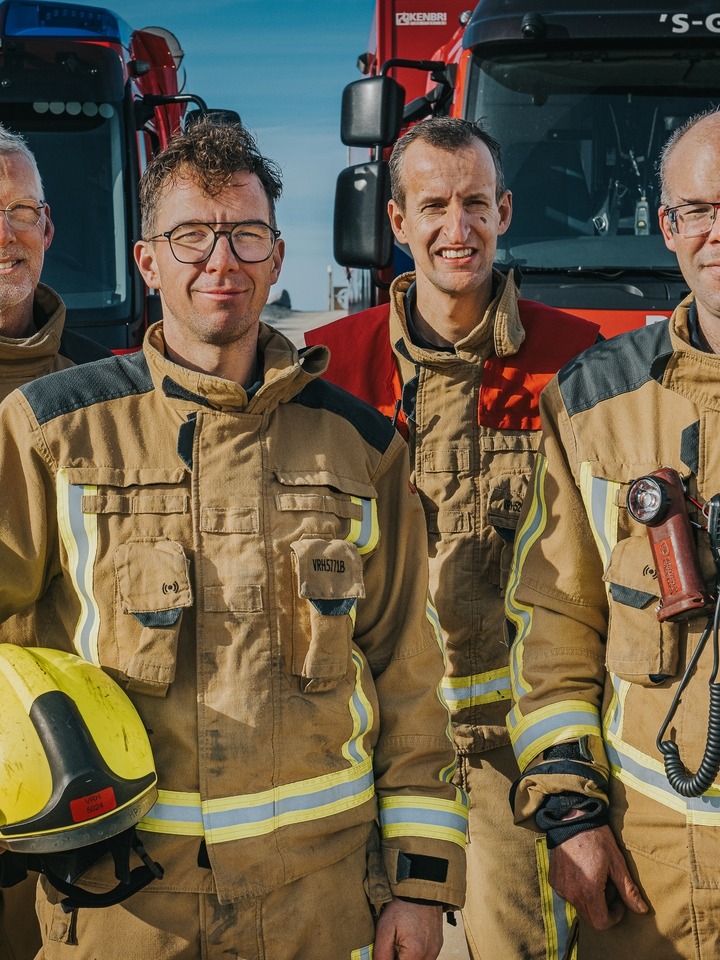 brandweervrijwilligers portretfoto