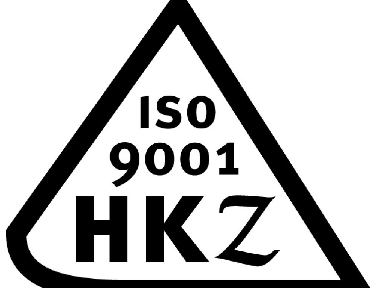Logo HKZ-keurmerk ISO 9001