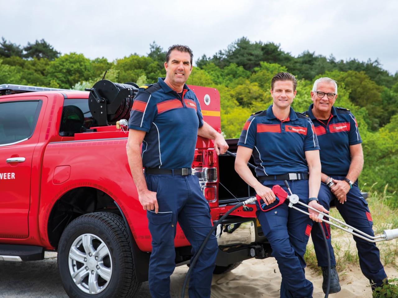 Teamfoto specialisten Natuurbrandbestrijding Brandweer Haaglanden