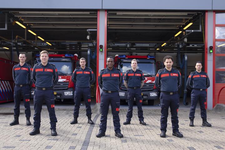 Nieuwe studenten aan de voltijd Leergang Manschap Brandweer
