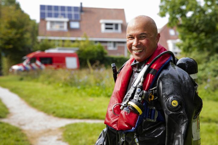 Portretfoto Khalid brandweerduiker