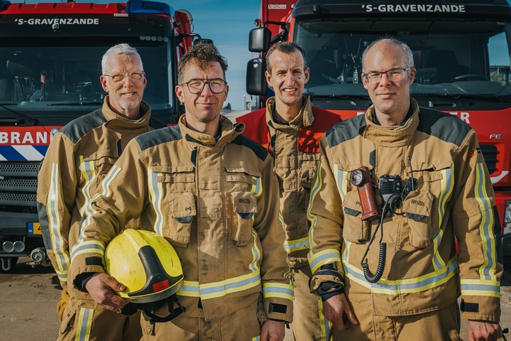 brandweervrijwilligers portretfoto
